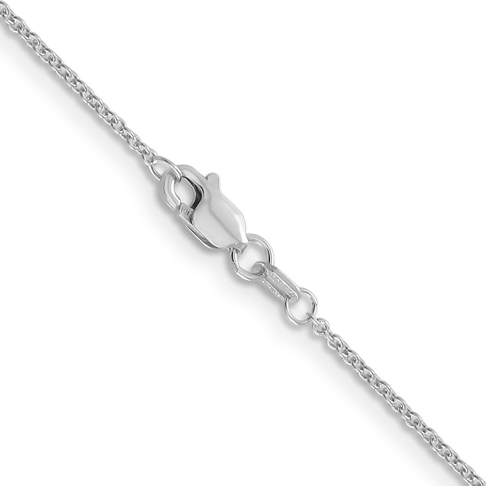 14K White Gold 1.2mm Cable with Lobster Clasp Chain