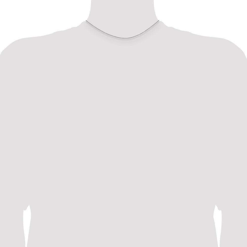 14K White Gold 1.2mm Cable with Lobster Clasp Chain