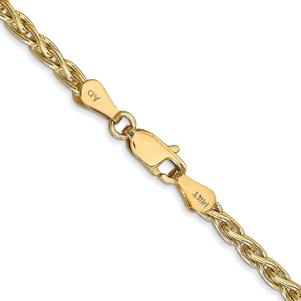 14k 3mm Parisian Wheat with Lobster Clasp Chain