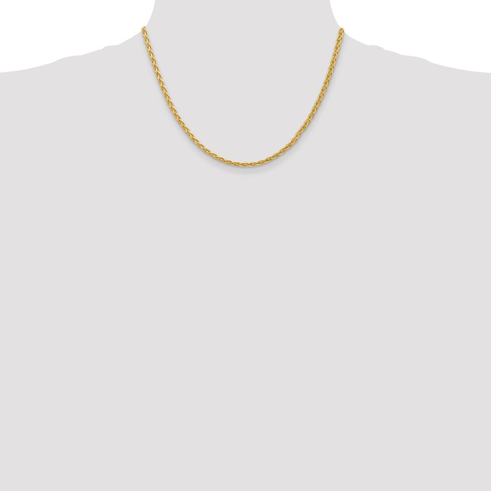14k 3mm Parisian Wheat with Lobster Clasp Chain