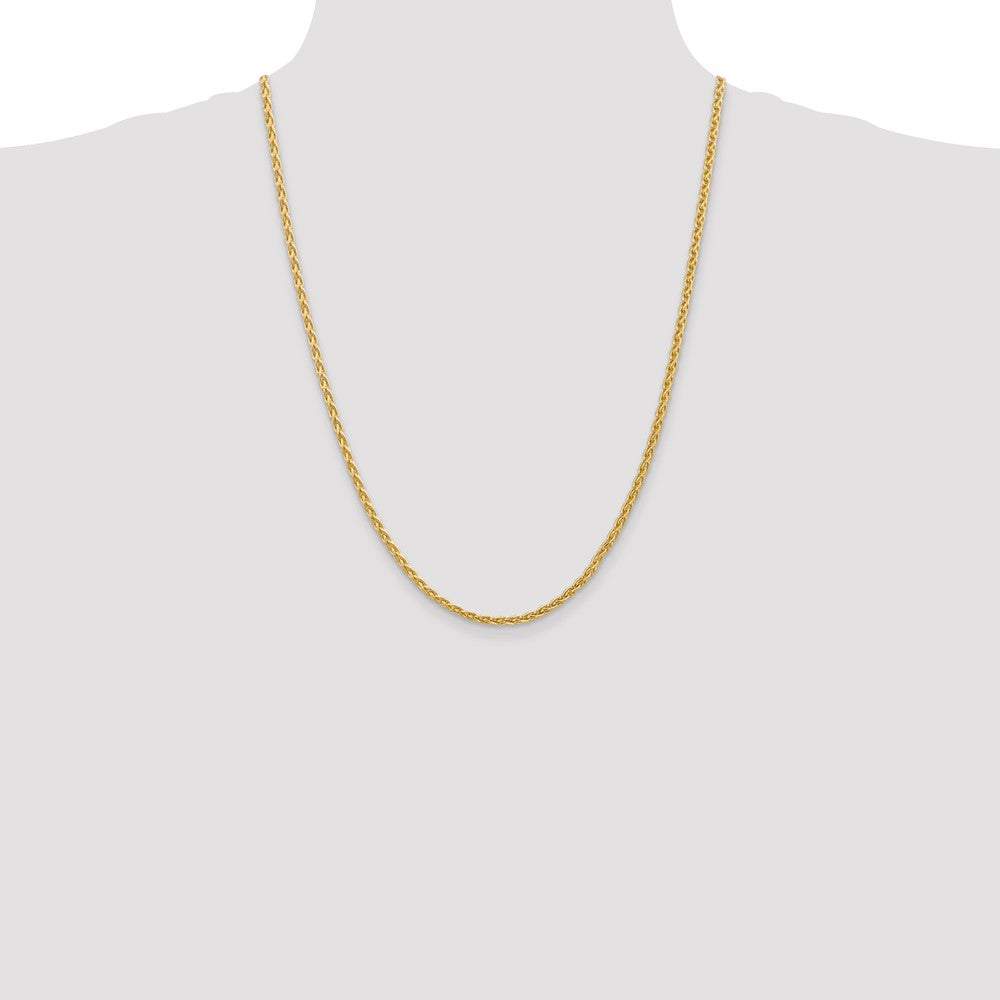 14k 3mm Parisian Wheat with Lobster Clasp Chain
