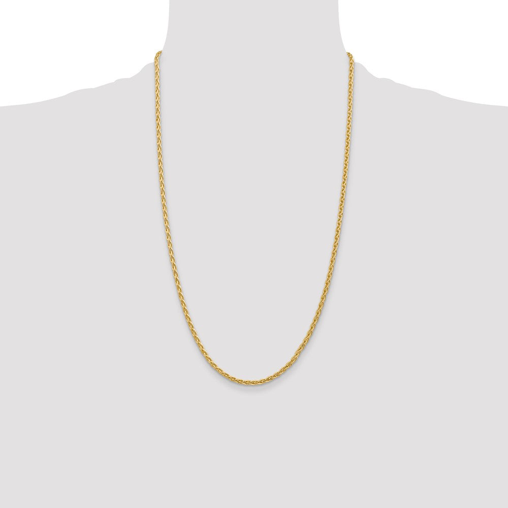 14k 3mm Parisian Wheat with Lobster Clasp Chain