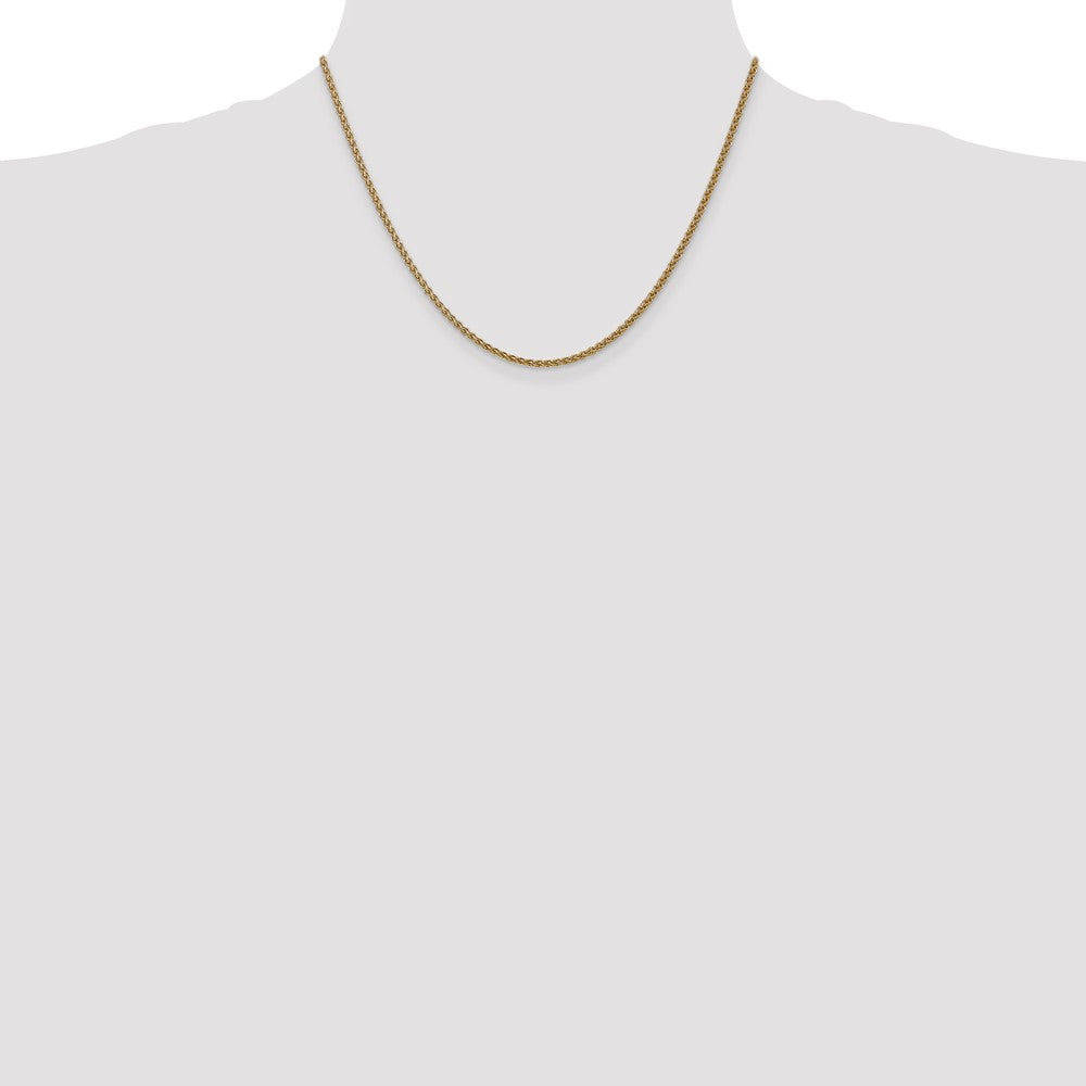 14K 1.05mm Spiga with Spring Ring Clasp Chain