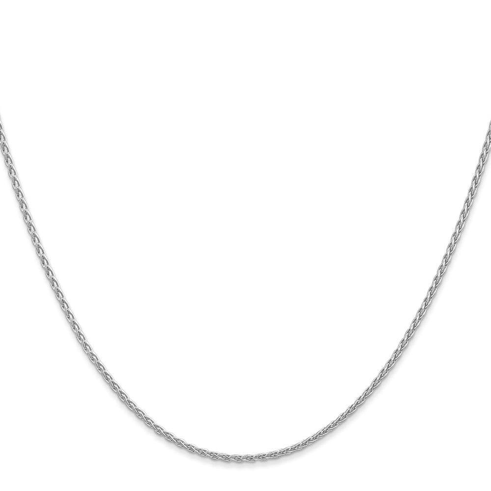 14K White Gold 1.5mm Parisian Wheat with Lobster Clasp Chain