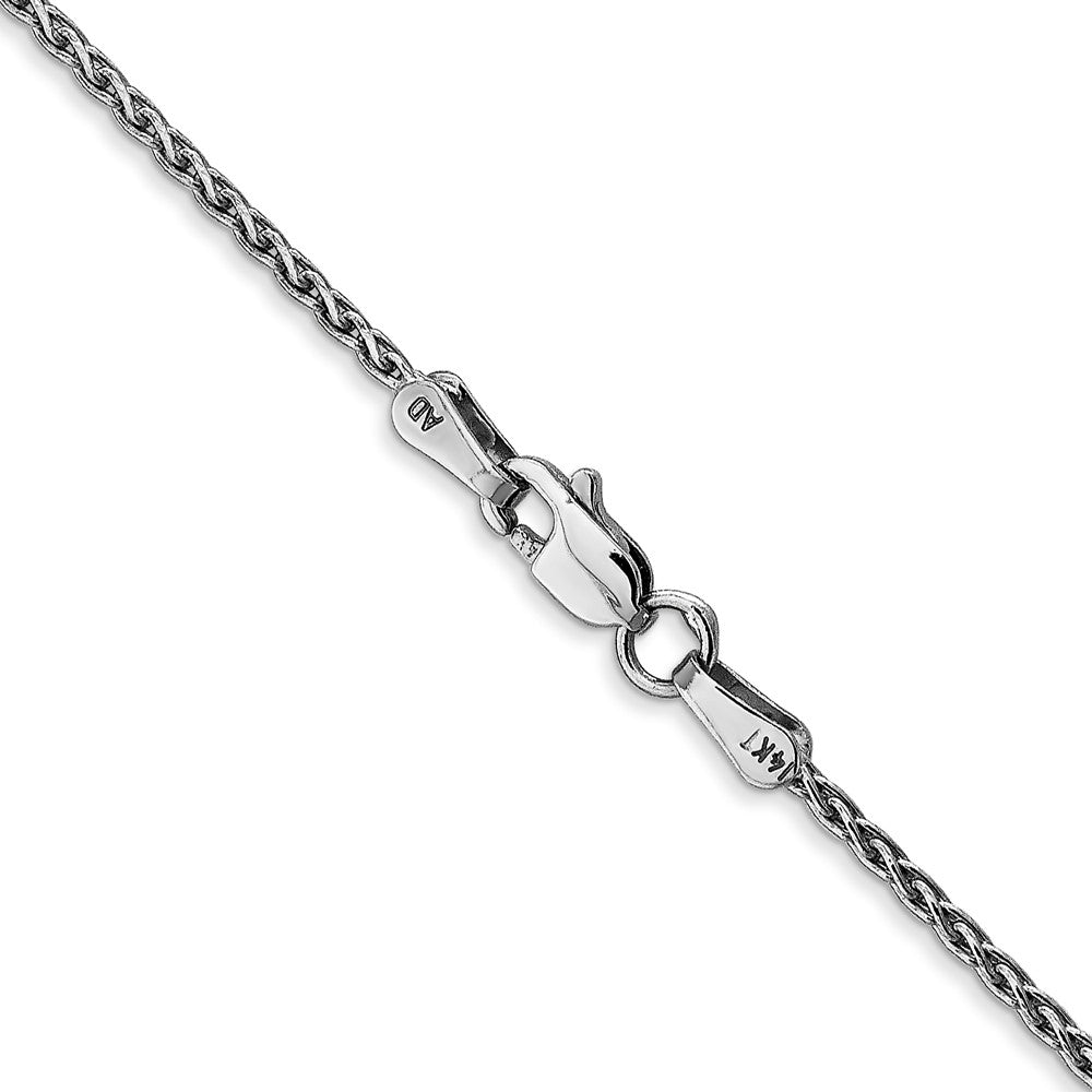 14K White Gold 1.5mm Parisian Wheat with Lobster Clasp Chain