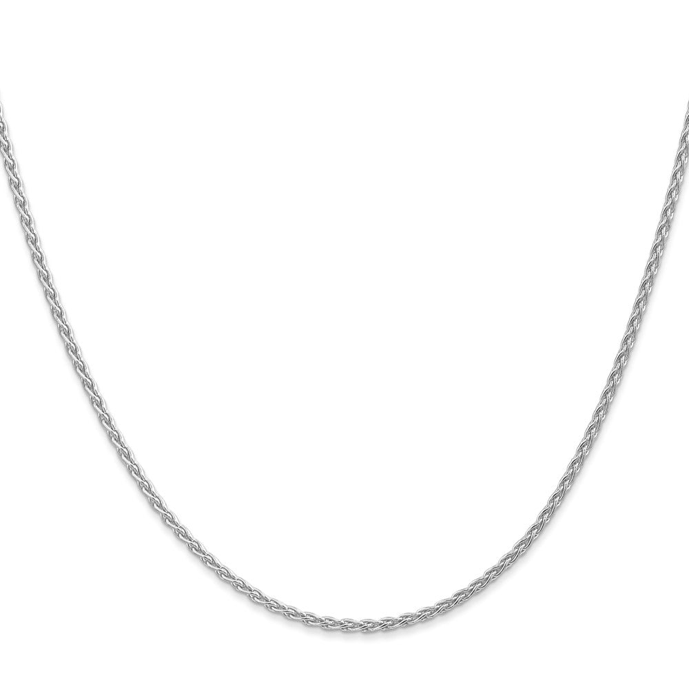 14K White Gold 1.75mm Parisian Wheat with Lobster Clasp Chain