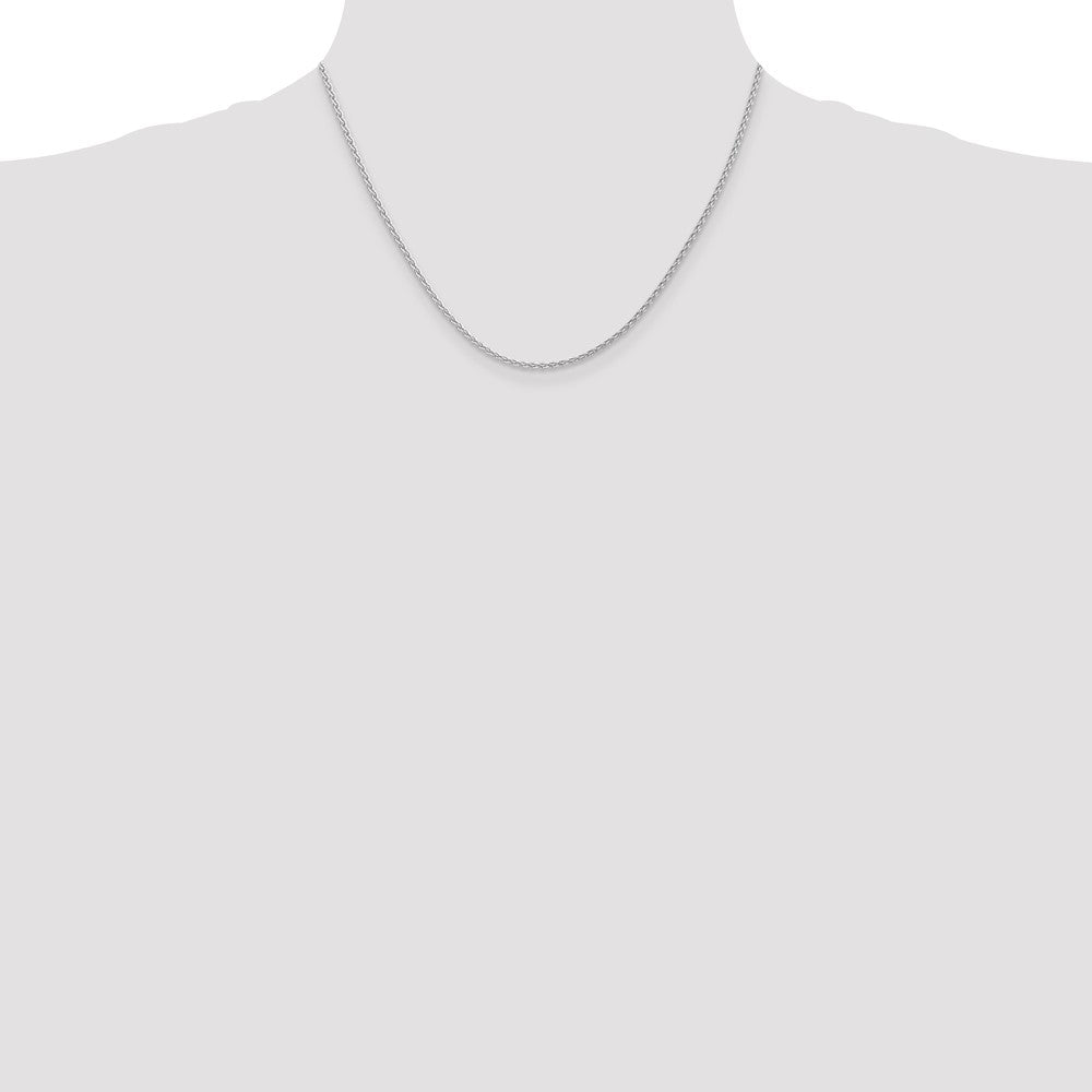 14K White Gold 1.75mm Parisian Wheat with Lobster Clasp Chain