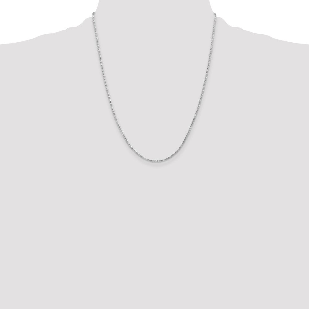 14K White Gold 1.75mm Parisian Wheat with Lobster Clasp Chain