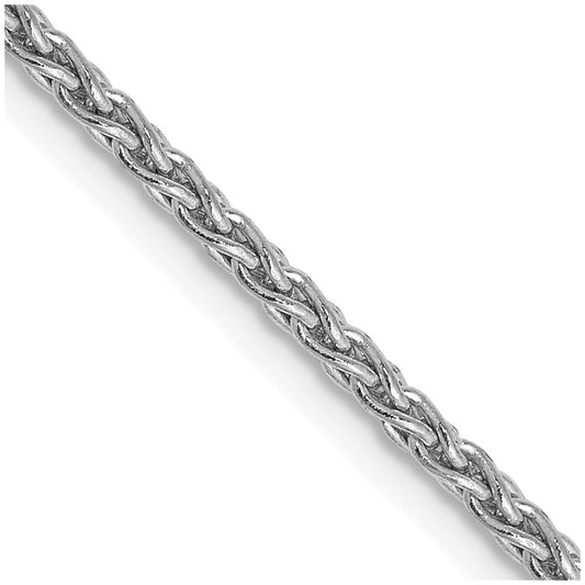 14K White Gold 1.75mm Parisian Wheat with Lobster Clasp Chain
