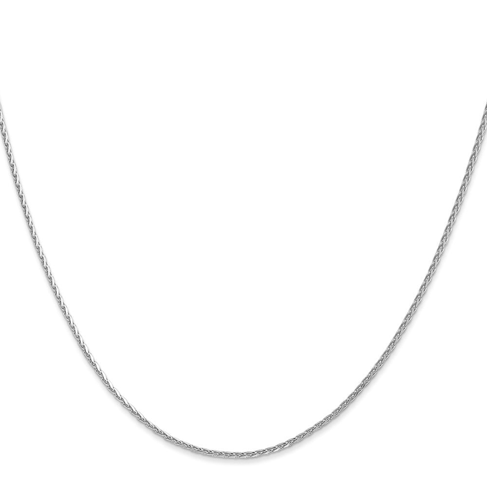 14K White Gold 1.5mm Diamond-cut Parisian Wheat with Lobster Clasp Chain