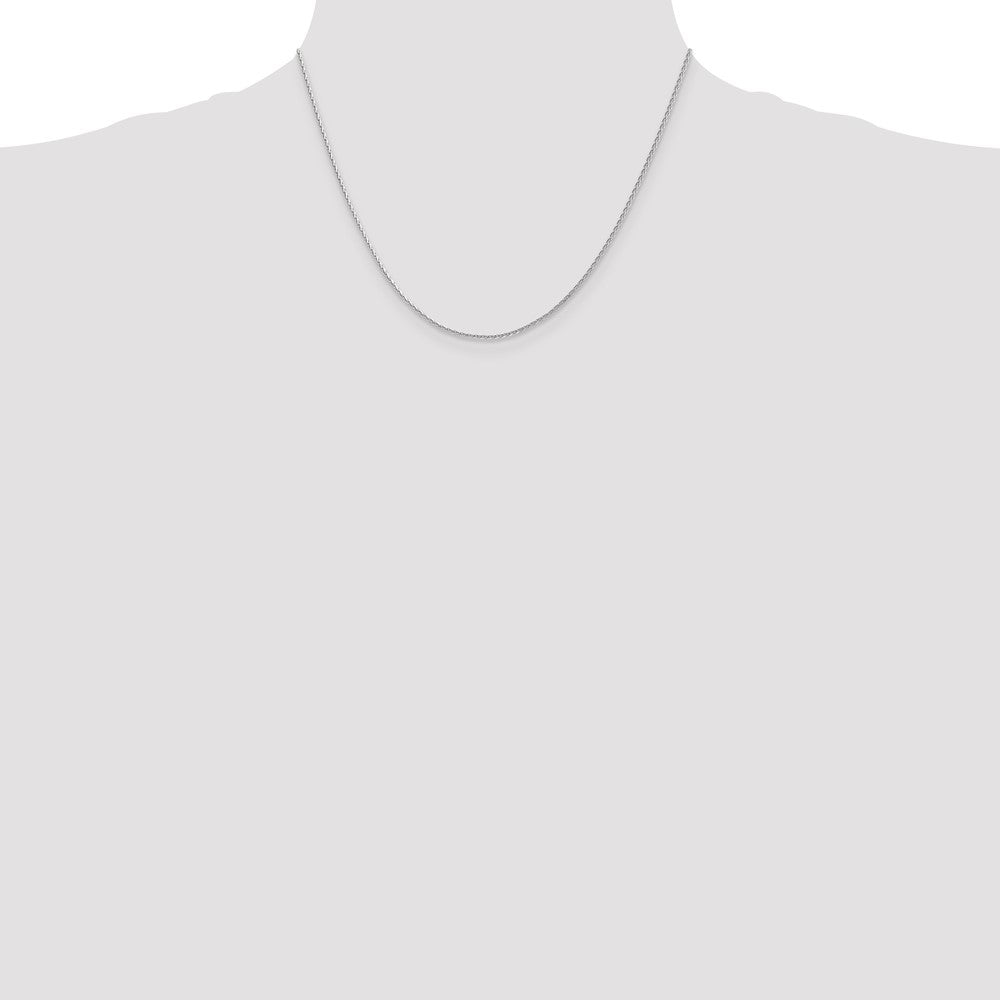 14K White Gold 1.5mm Diamond-cut Parisian Wheat with Lobster Clasp Chain