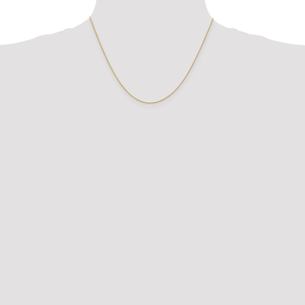 14K .8mm Diamond-cut Parisian Wheat with Lobster Clasp Chain