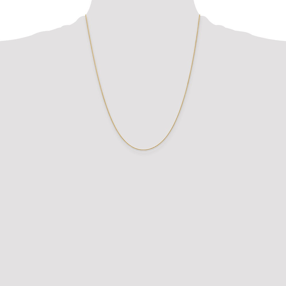 14K .8mm Diamond-cut Parisian Wheat with Lobster Clasp Chain