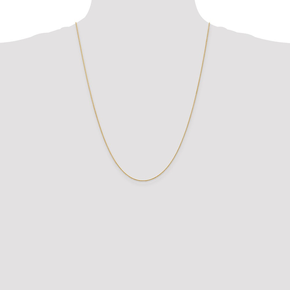 14K .8mm Diamond-cut Parisian Wheat with Lobster Clasp Chain