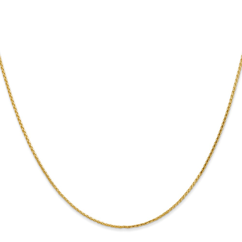 14K 1mm Diamond-cut Parisian Wheat with Lobster Clasp Chain
