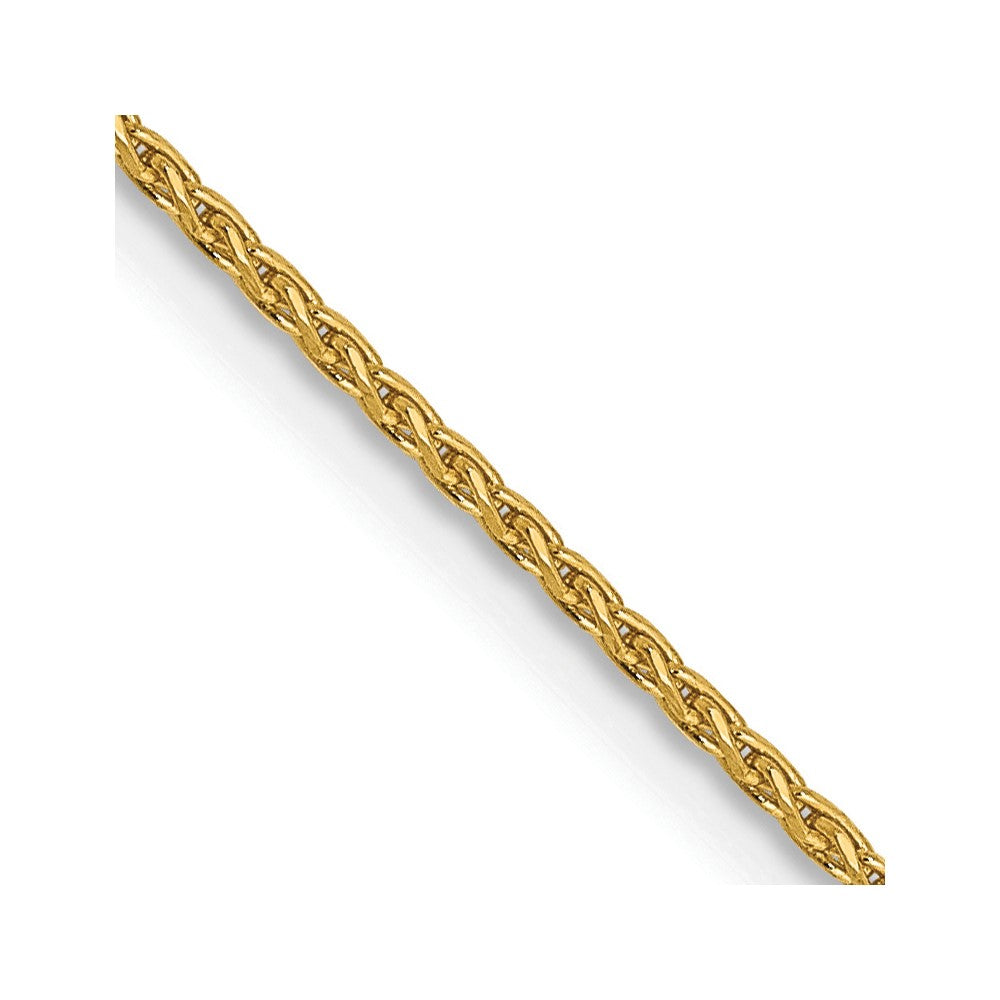 14K 1mm Diamond-cut Parisian Wheat with Lobster Clasp Chain