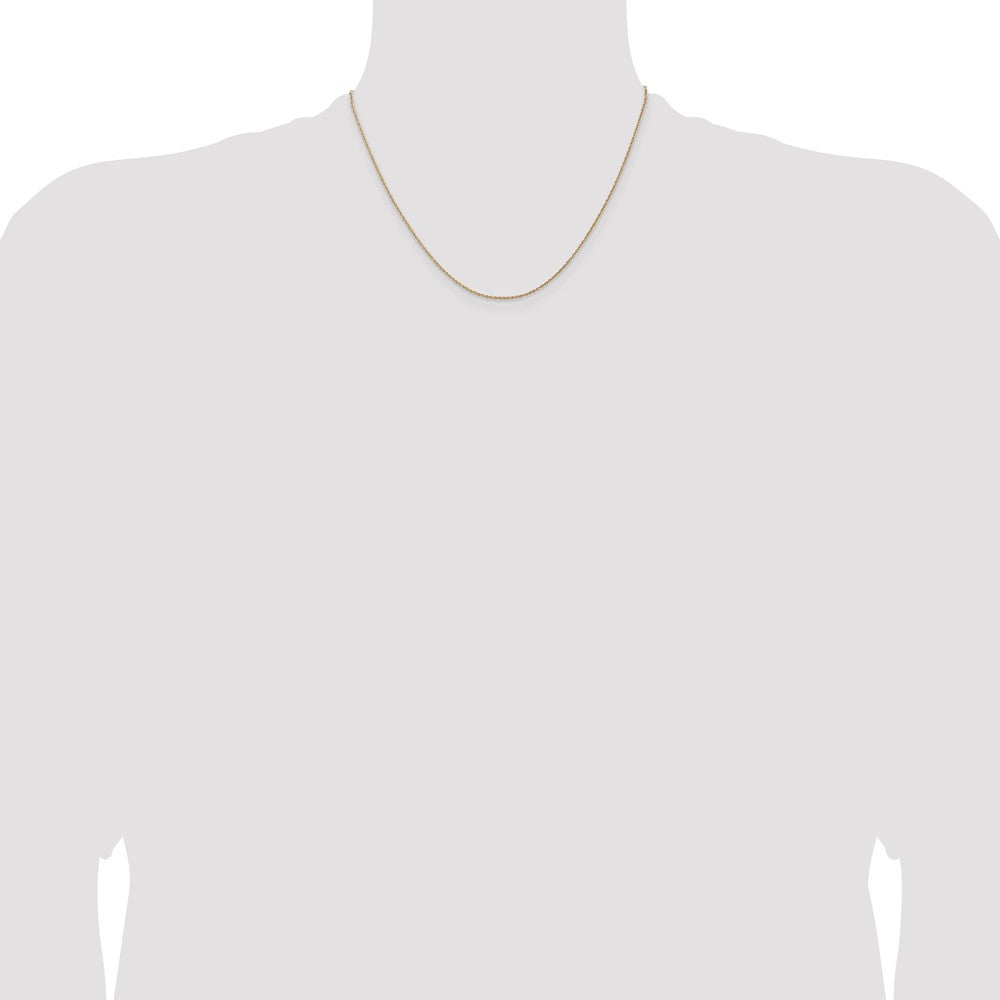 14K .8mm Light Baby Rope with Spring Ring Clasp Chain