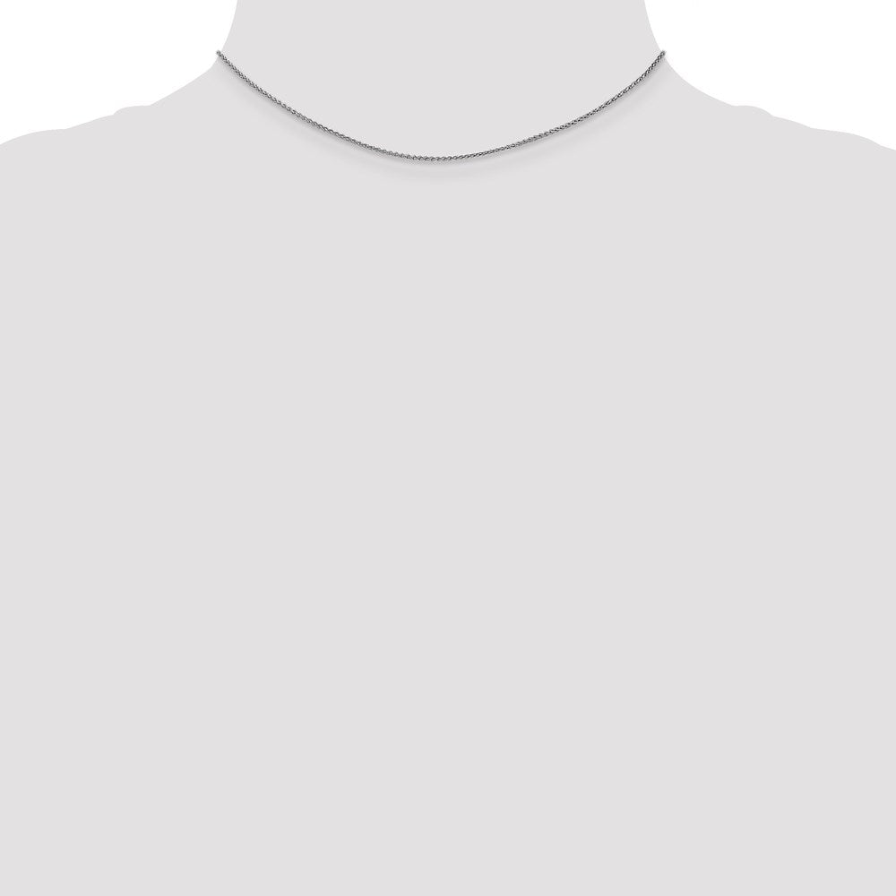 14K White Gold 1.25mm Spiga with Lobster Clasp Chain