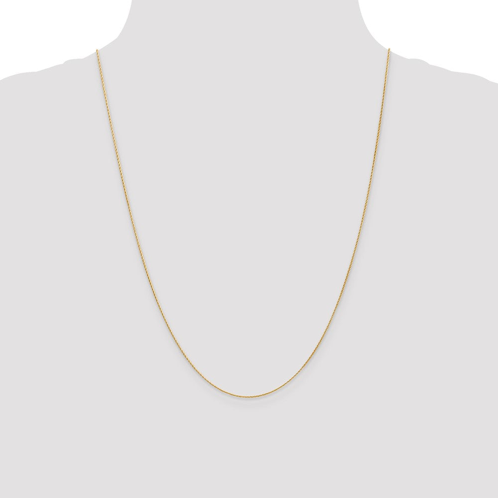 14K .7mm Round Parisian Wheat with Lobster Clasp Chain