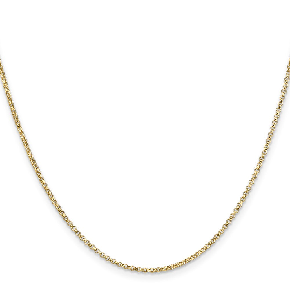 14K 1.55mm Rolo with Lobster Clasp Pendant Chain