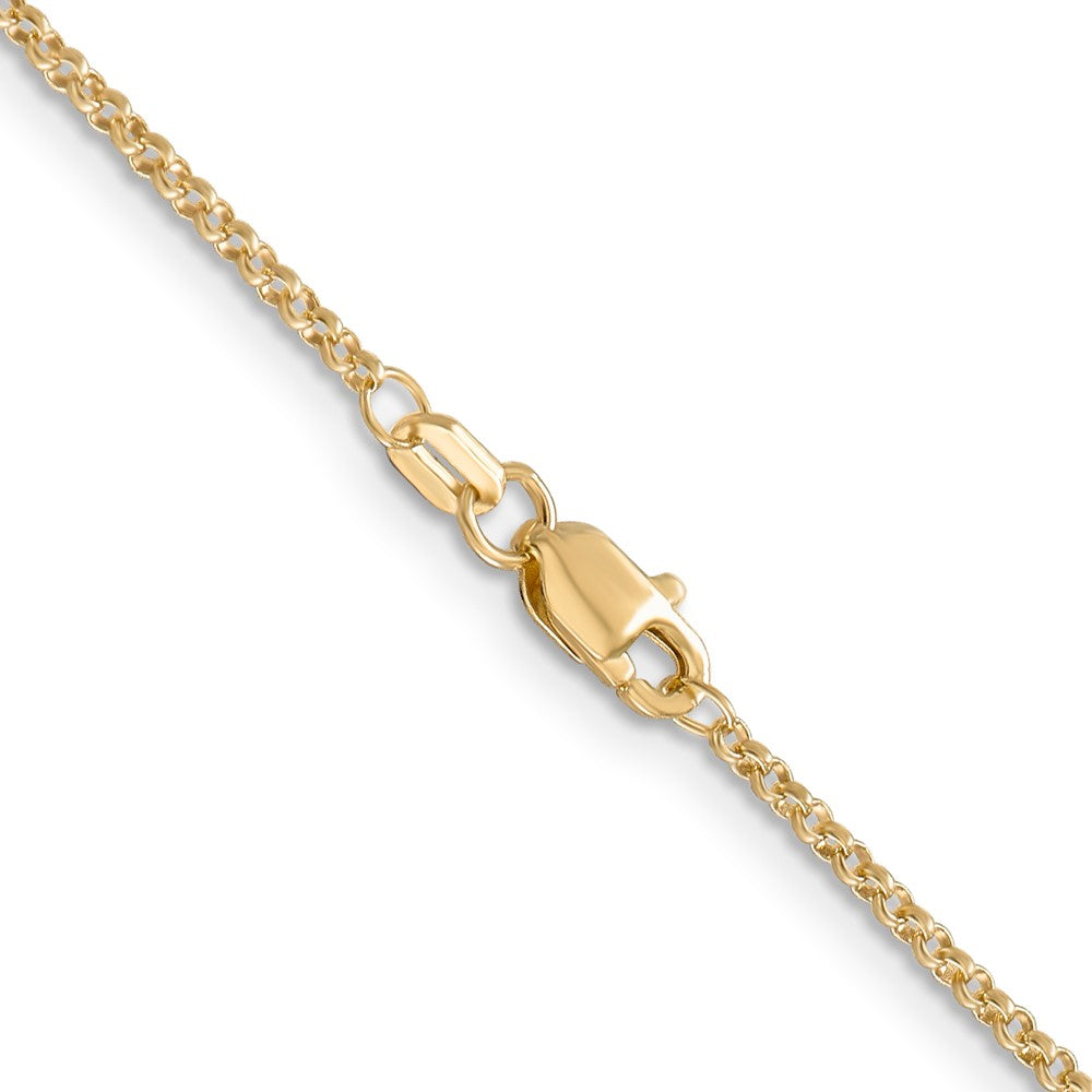 14K 1.55mm Rolo with Lobster Clasp Pendant Chain