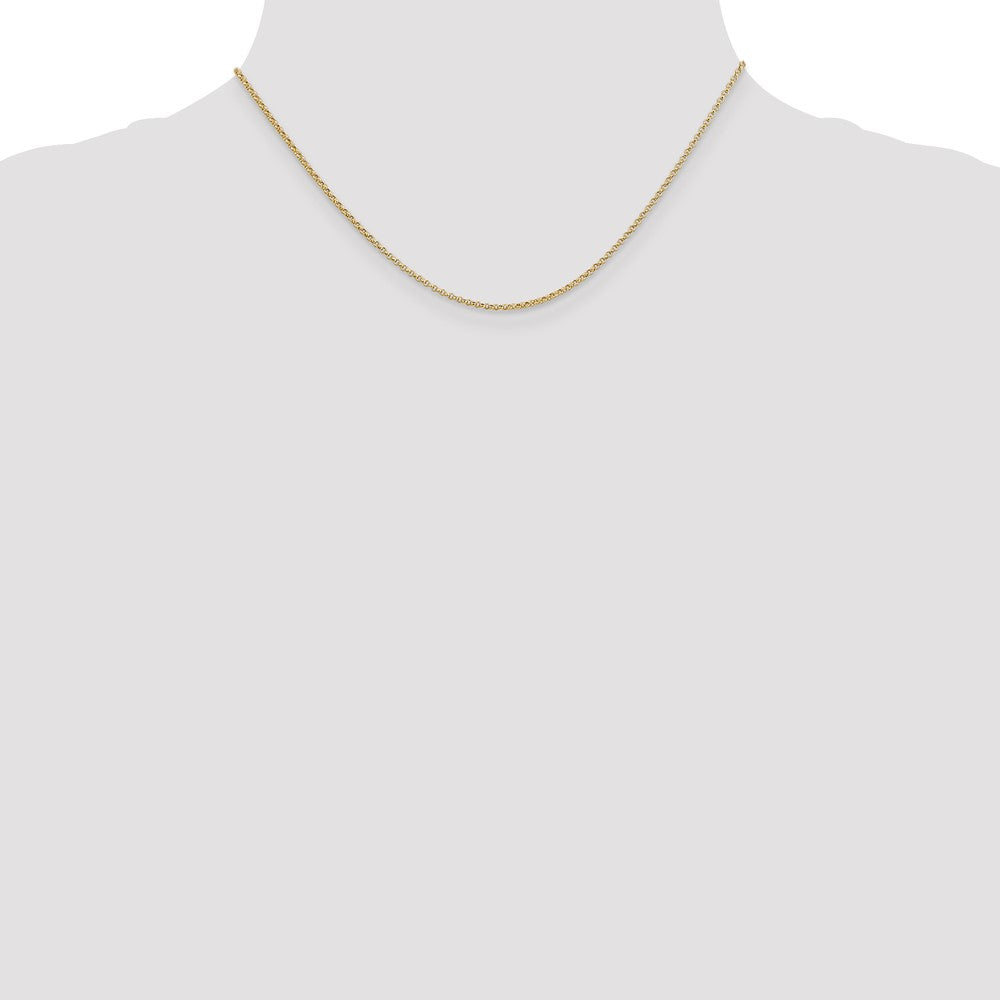 14K 1.55mm Rolo with Lobster Clasp Pendant Chain