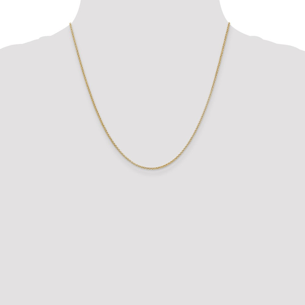 14K 1.55mm Rolo with Lobster Clasp Pendant Chain