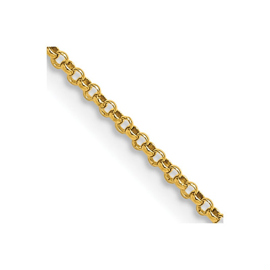 14K 1.55mm Rolo with Lobster Clasp Pendant Chain