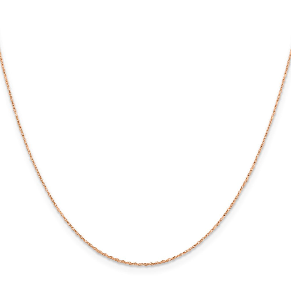 14K Rose Gold .5mm Baby Rope with Spring Ring Clasp Chain