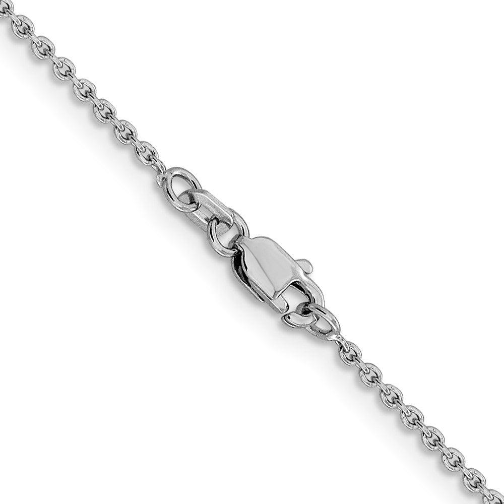 14K White Gold 1.4mm Forzantine Cable with Lobster Clasp Chain