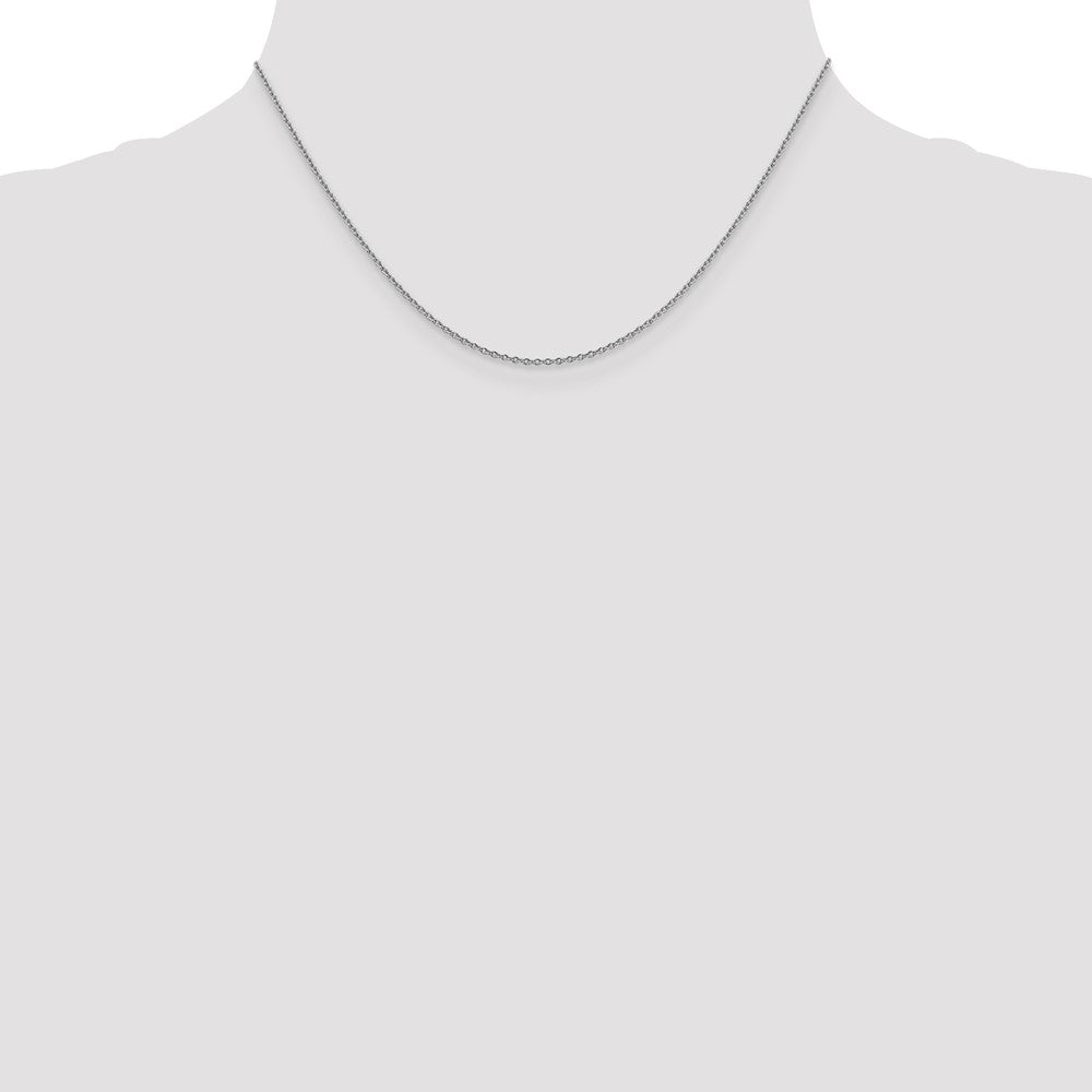 14K White Gold 1.4mm Forzantine Cable with Lobster Clasp Chain