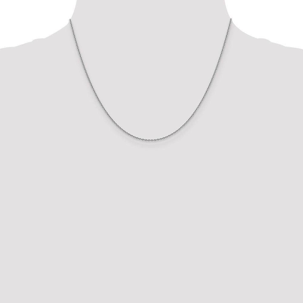 14K White Gold 1.4mm Forzantine Cable with Lobster Clasp Chain