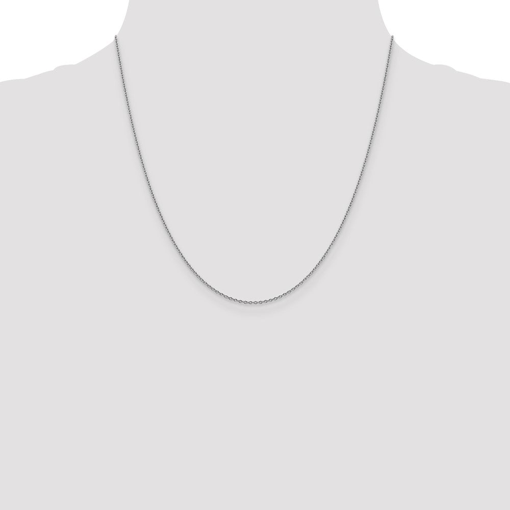 14K White Gold 1.4mm Forzantine Cable with Lobster Clasp Chain