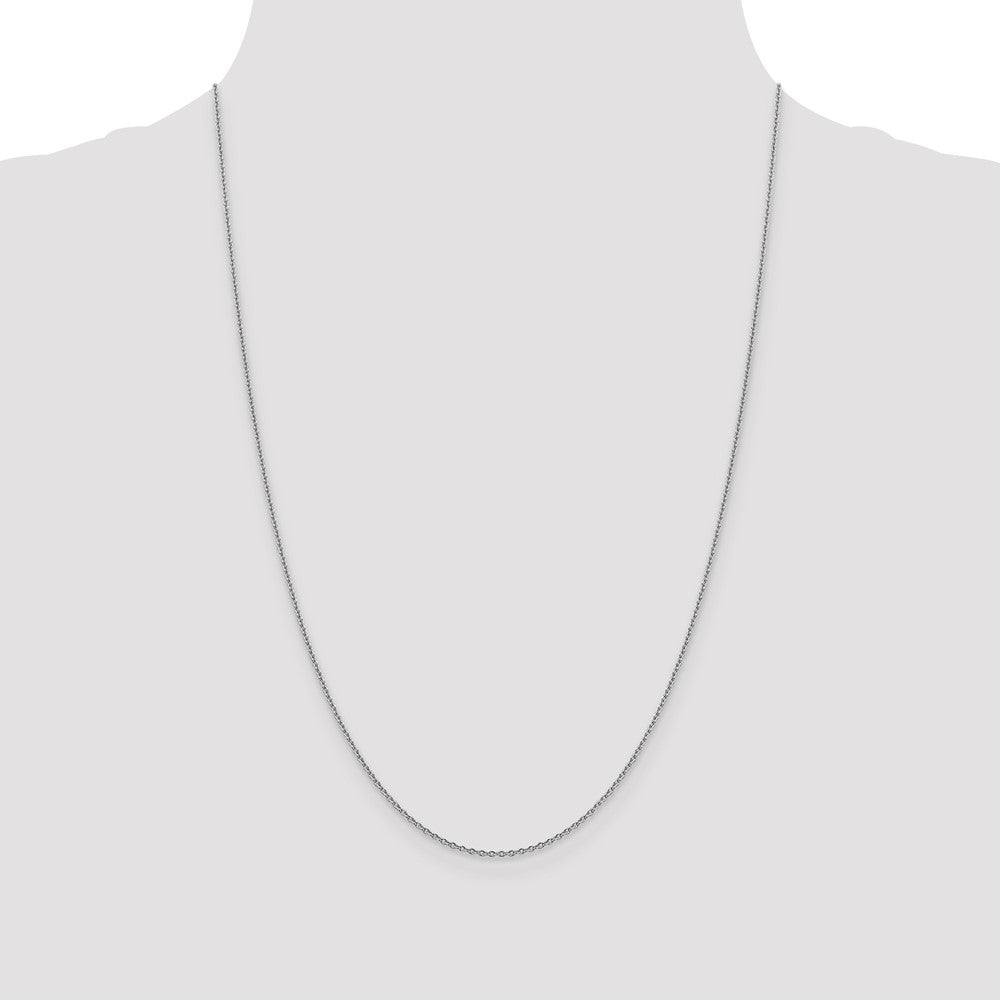 14K White Gold 1.4mm Forzantine Cable with Lobster Clasp Chain