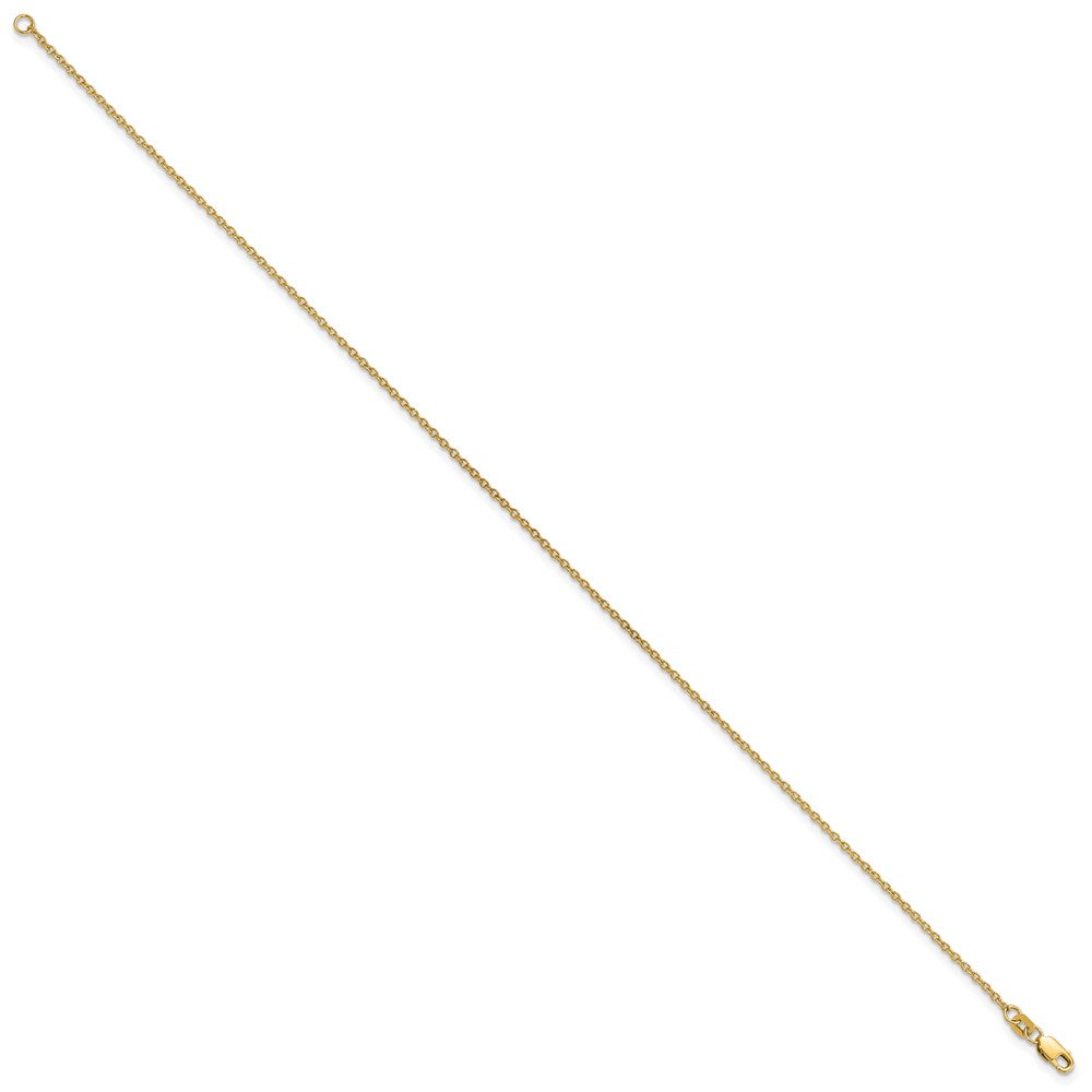 14K 1.4mm Forzantine Cable with Lobster Clasp Anklet