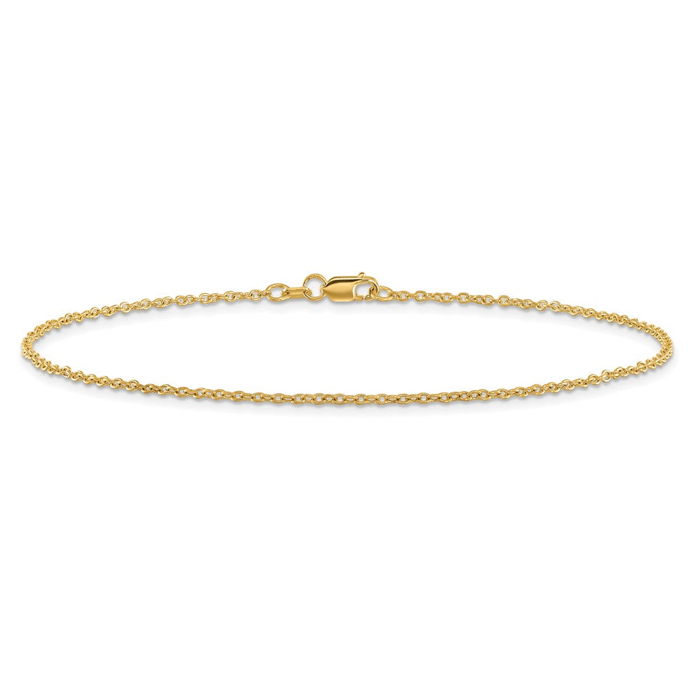 14K 1.4mm Forzantine Cable with Lobster Clasp Anklet