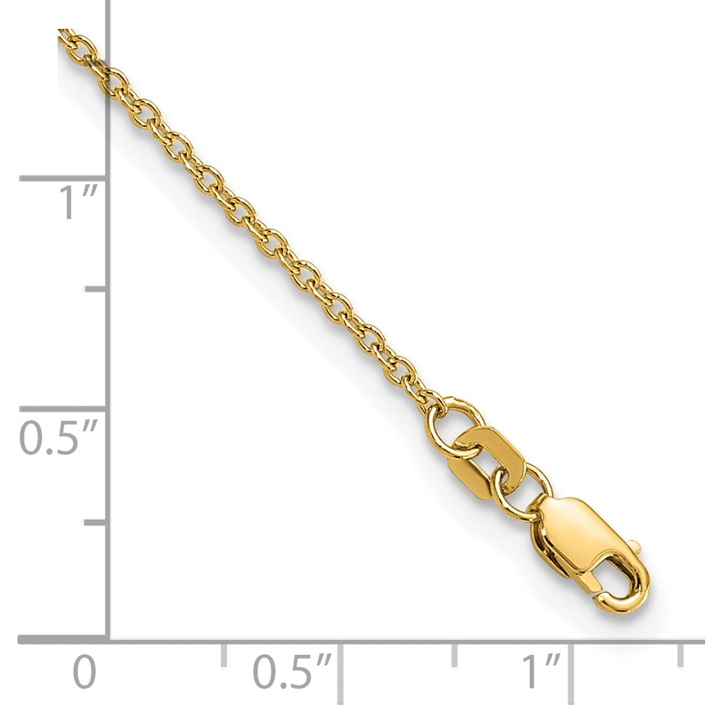 14K 1.4mm Forzantine Cable with Lobster Clasp Anklet
