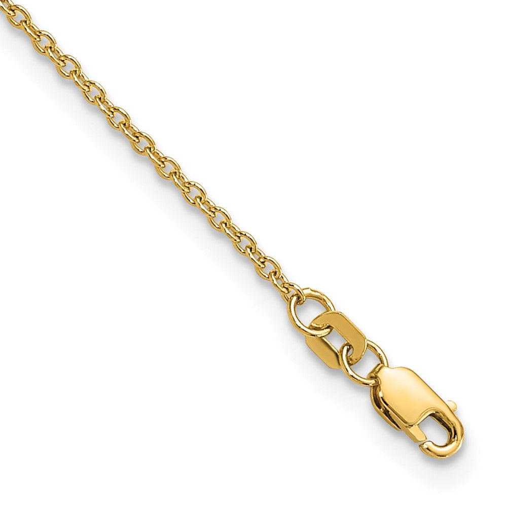 14K 1.4mm Forzantine Cable with Lobster Clasp Anklet