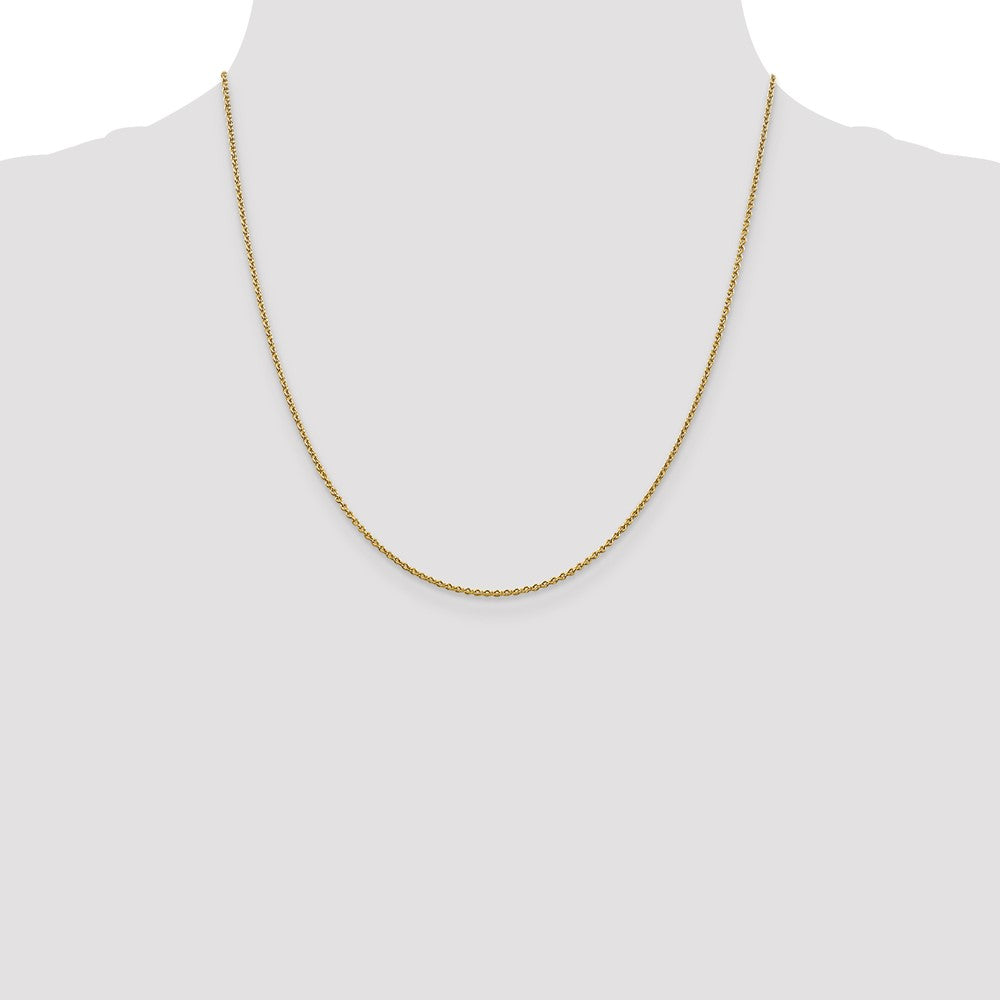 14K 1.4mm Forzantine Cable with Lobster Clasp Chain