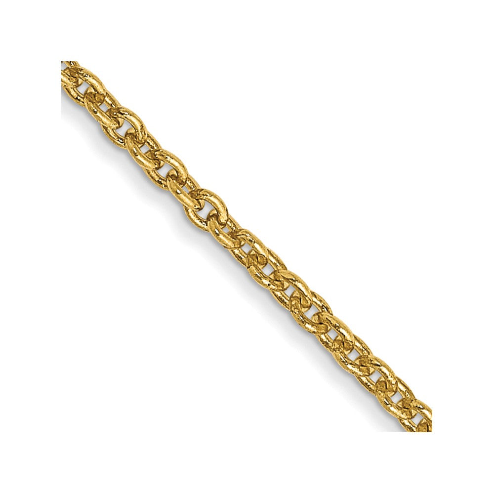 14K 1.4mm Forzantine Cable with Lobster Clasp Chain