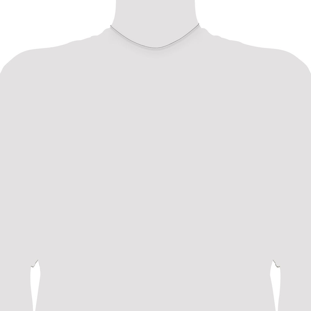 14k White Gold 1.2mm D/C Cable Chain