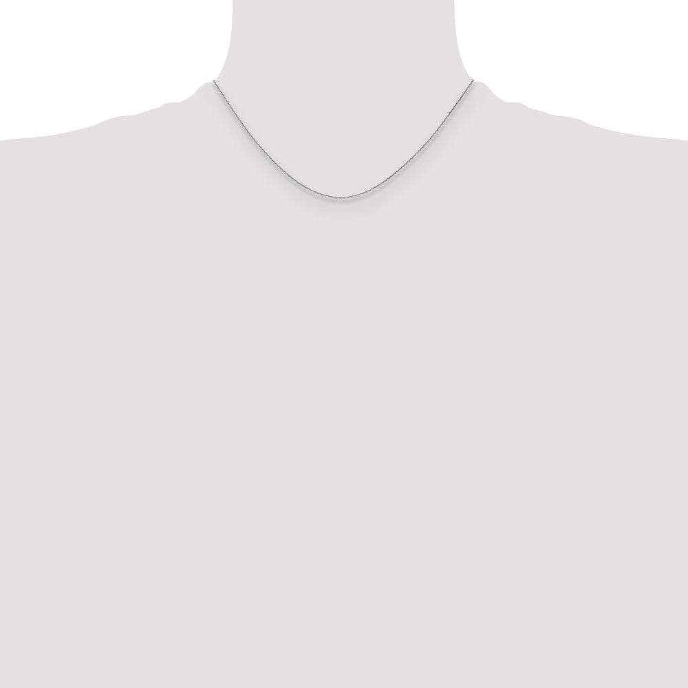 14k White Gold 1.2mm D/C Cable Chain