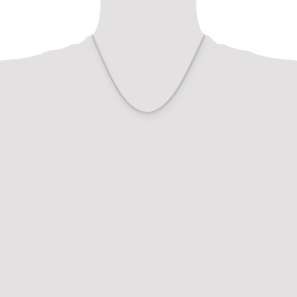 14k White Gold 1.2mm D/C Cable Chain