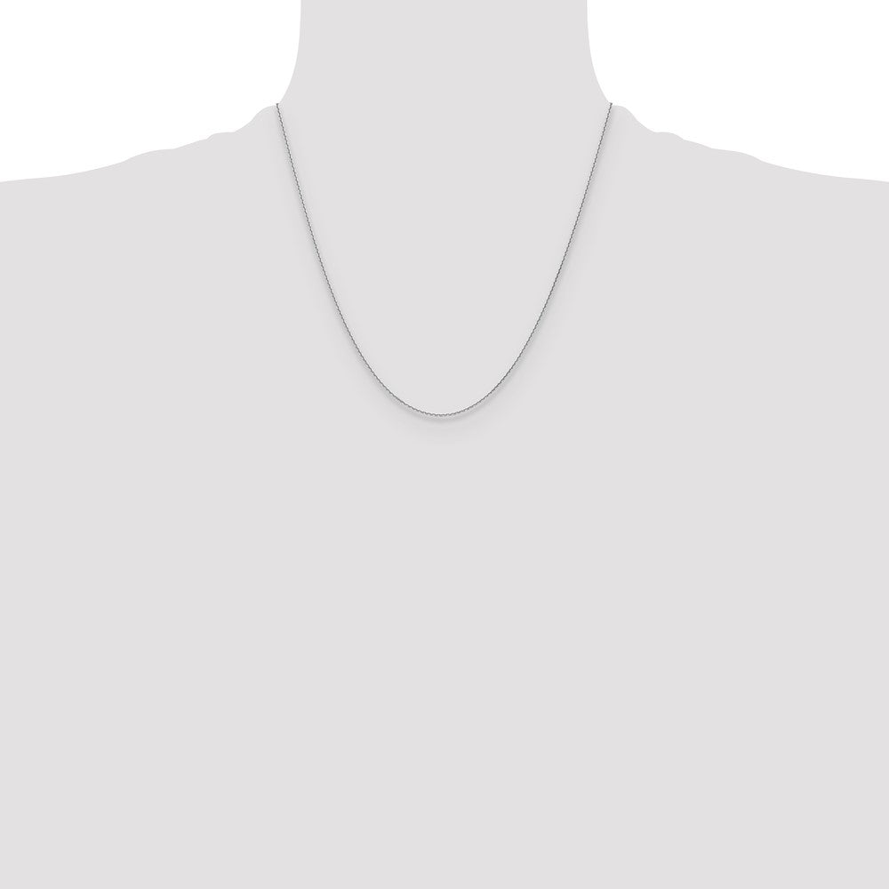 14k White Gold 1.2mm D/C Cable Chain