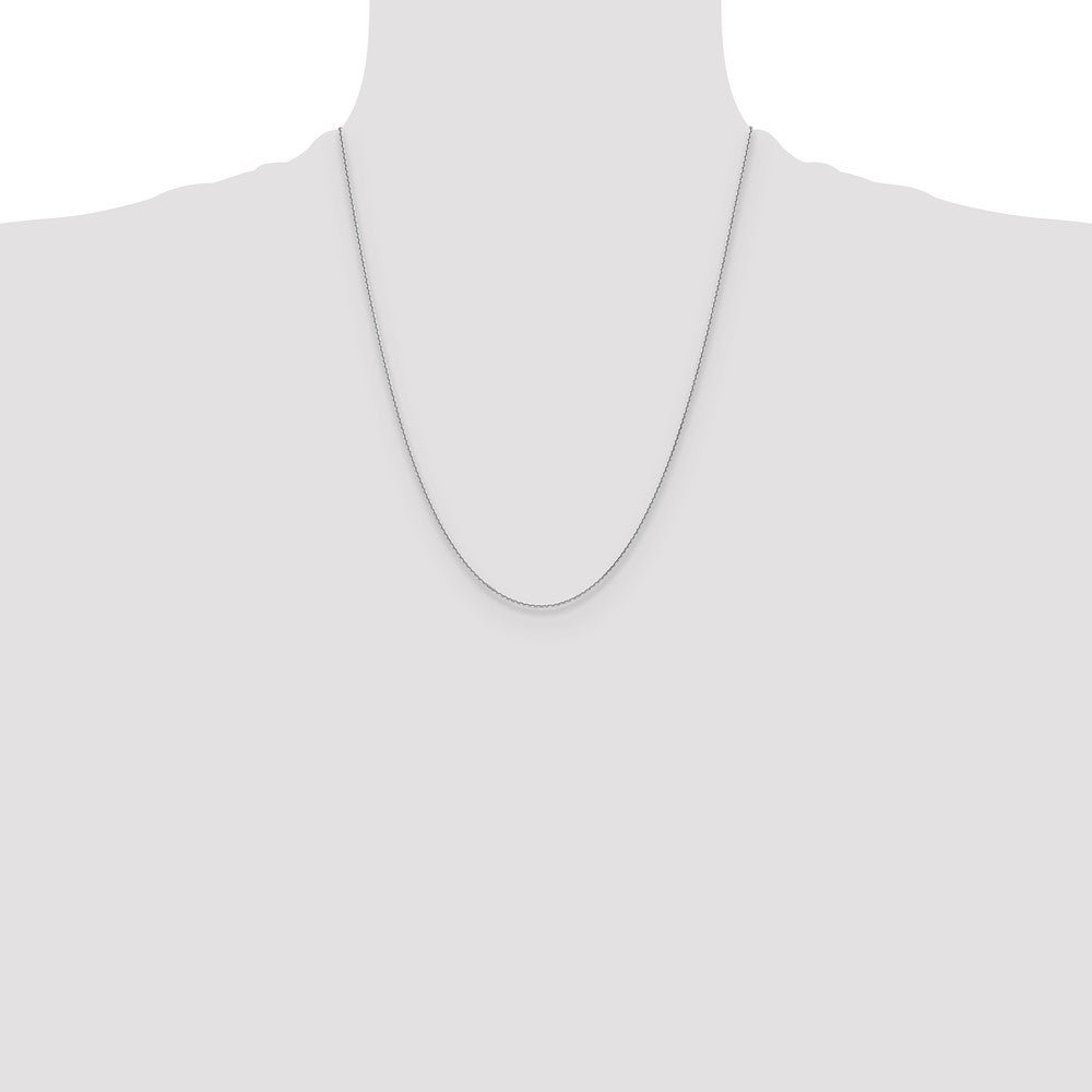 14k White Gold 1.2mm D/C Cable Chain