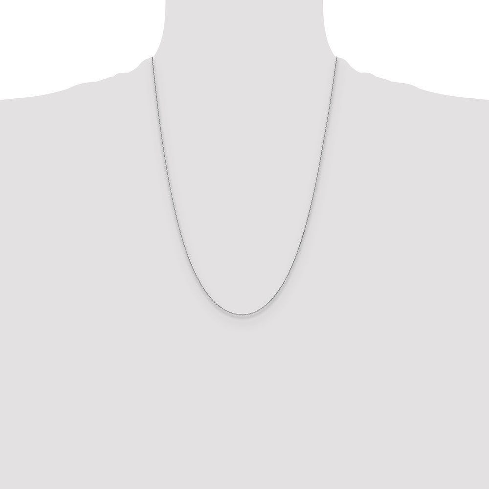 14k White Gold 1.2mm D/C Cable Chain