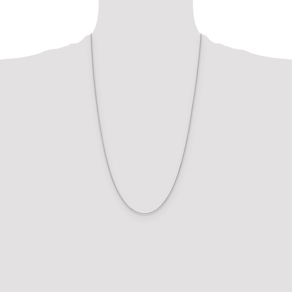 14k White Gold 1.2mm D/C Cable Chain