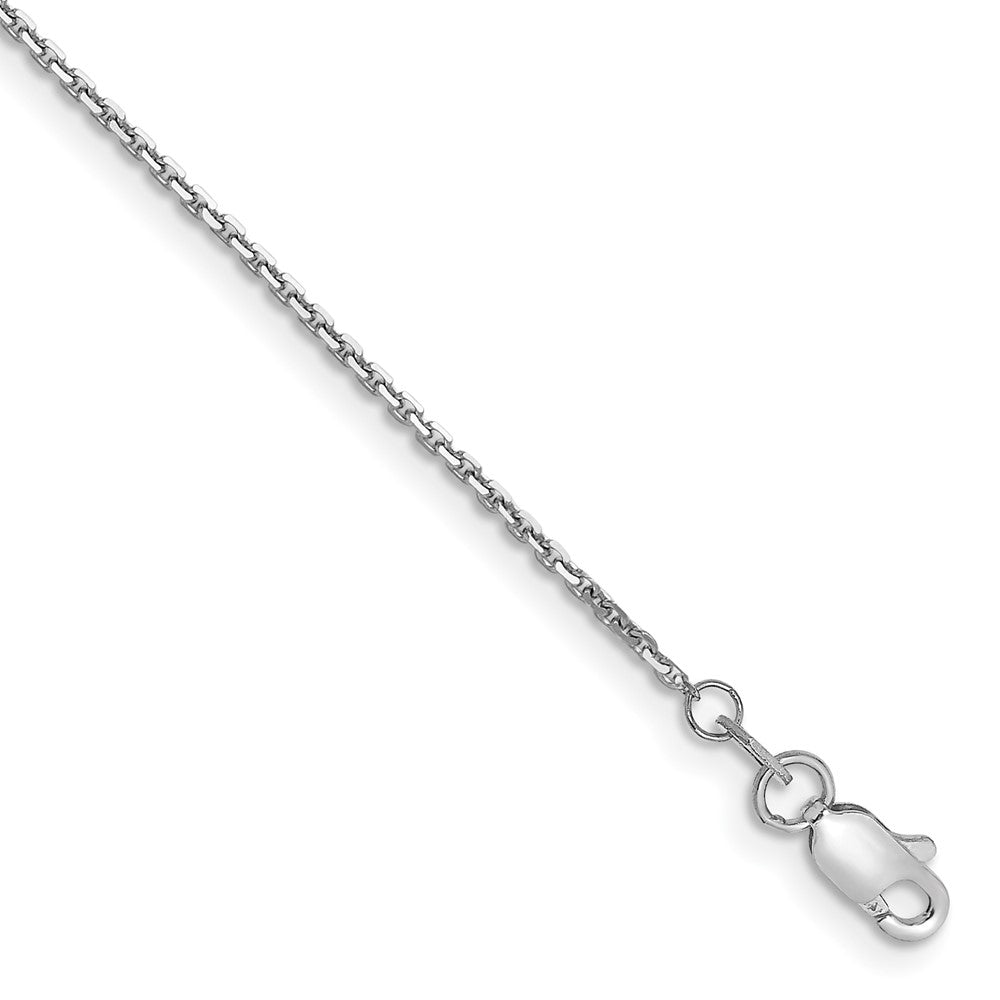 14k White Gold 1.2mm D/C Cable Chain