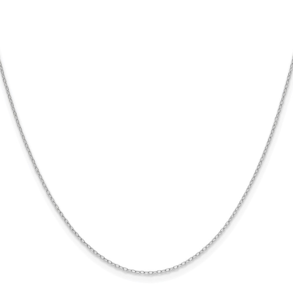 14k White Gold .8mm Forzantine Cable Chain