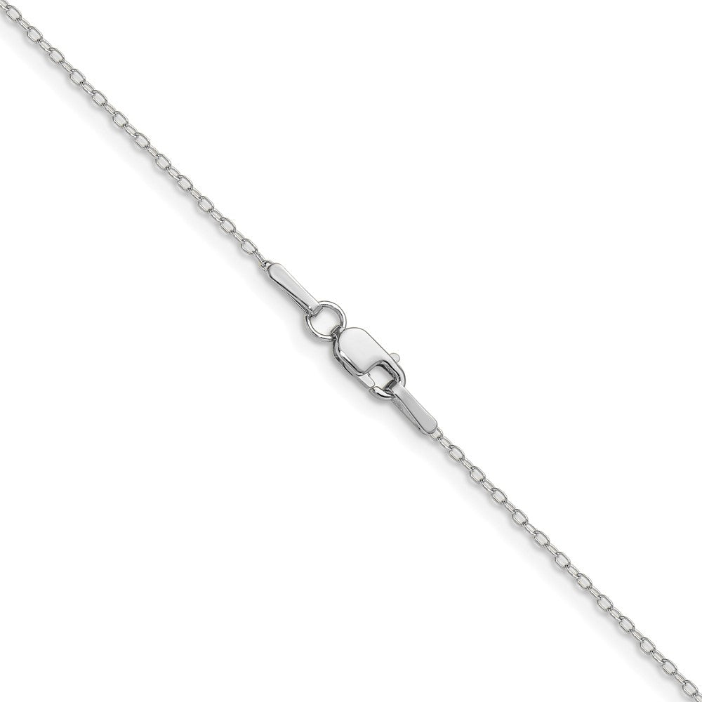 14k White Gold .8mm Forzantine Cable Chain